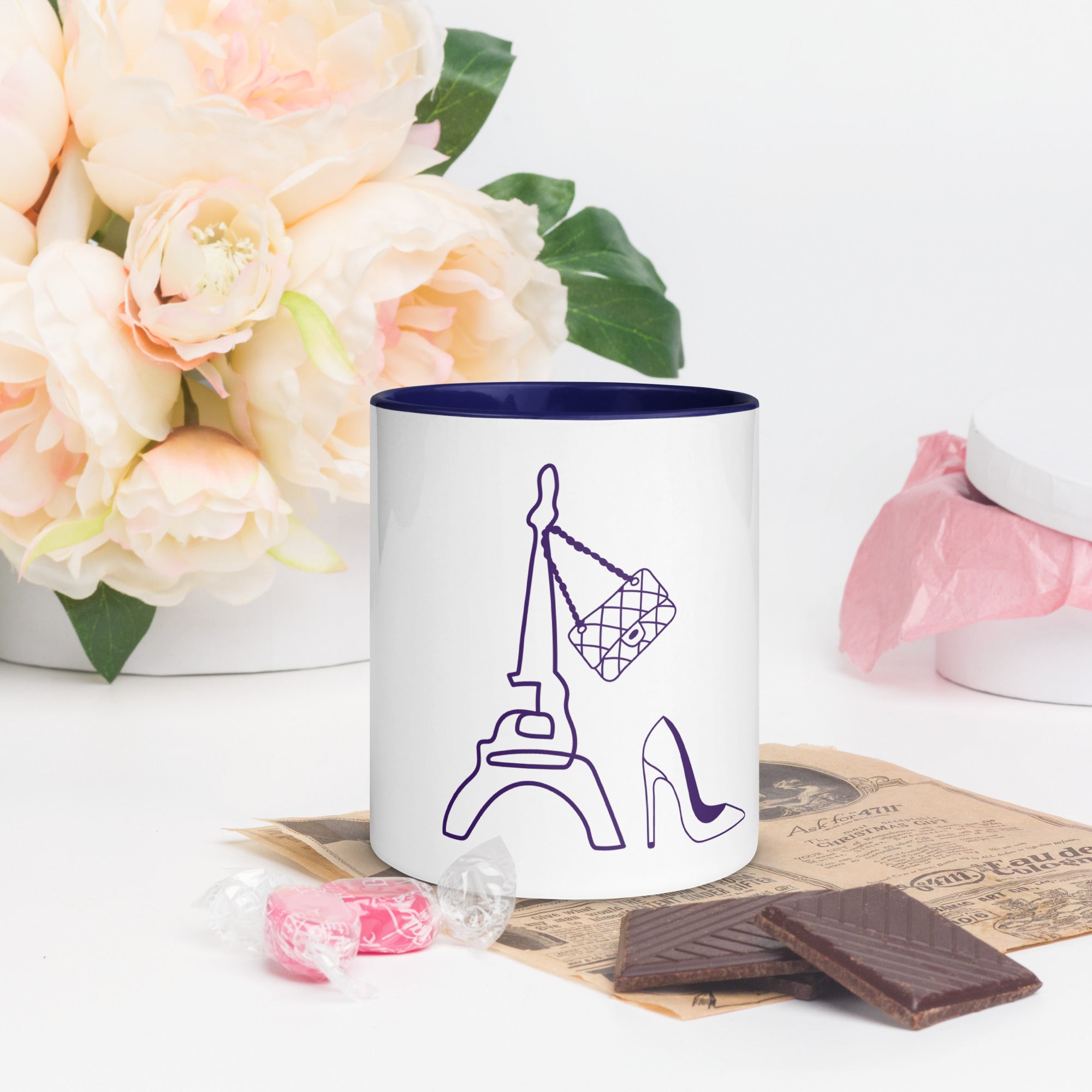 tsgabrielle® • Paris - Torre Eiffel • Caneca com interior colorido • Cerâmica • 325 ml