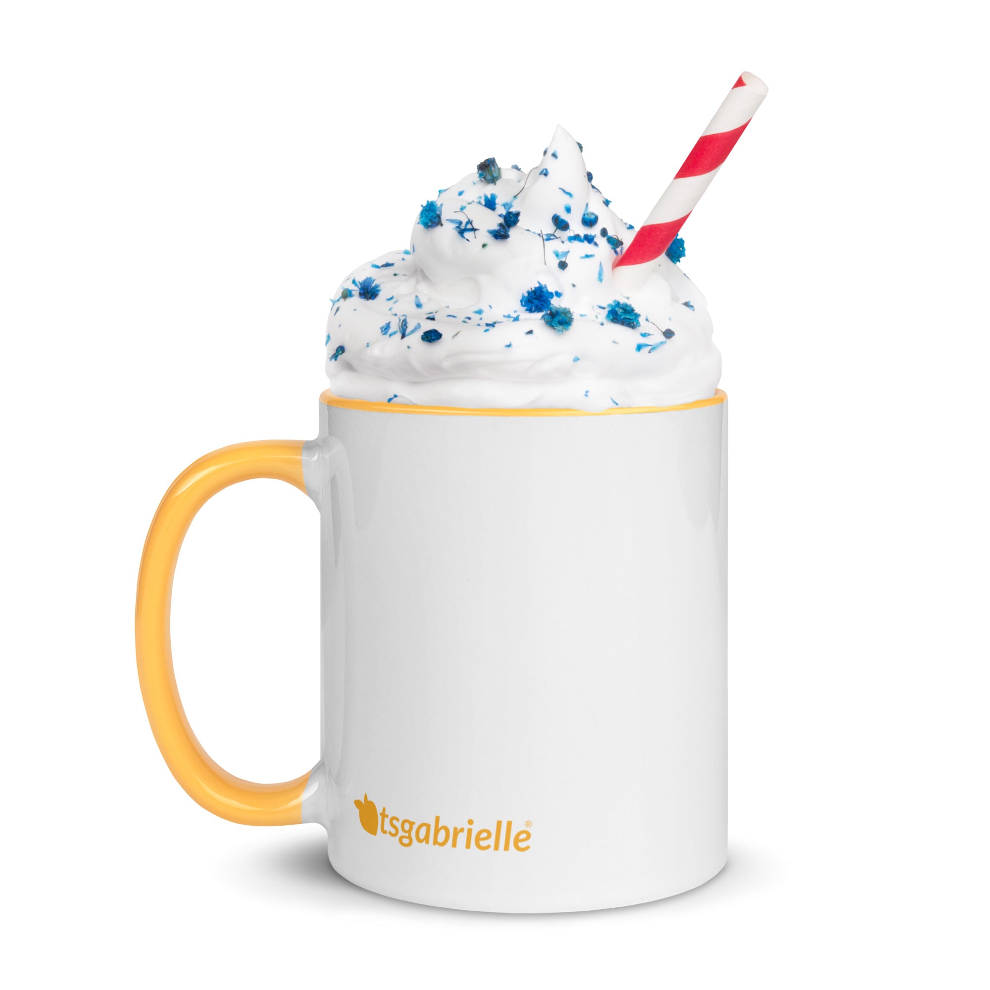 tsgabrielle® • Caneca com Cor Amarelo Dourado no Interior • 325 ml