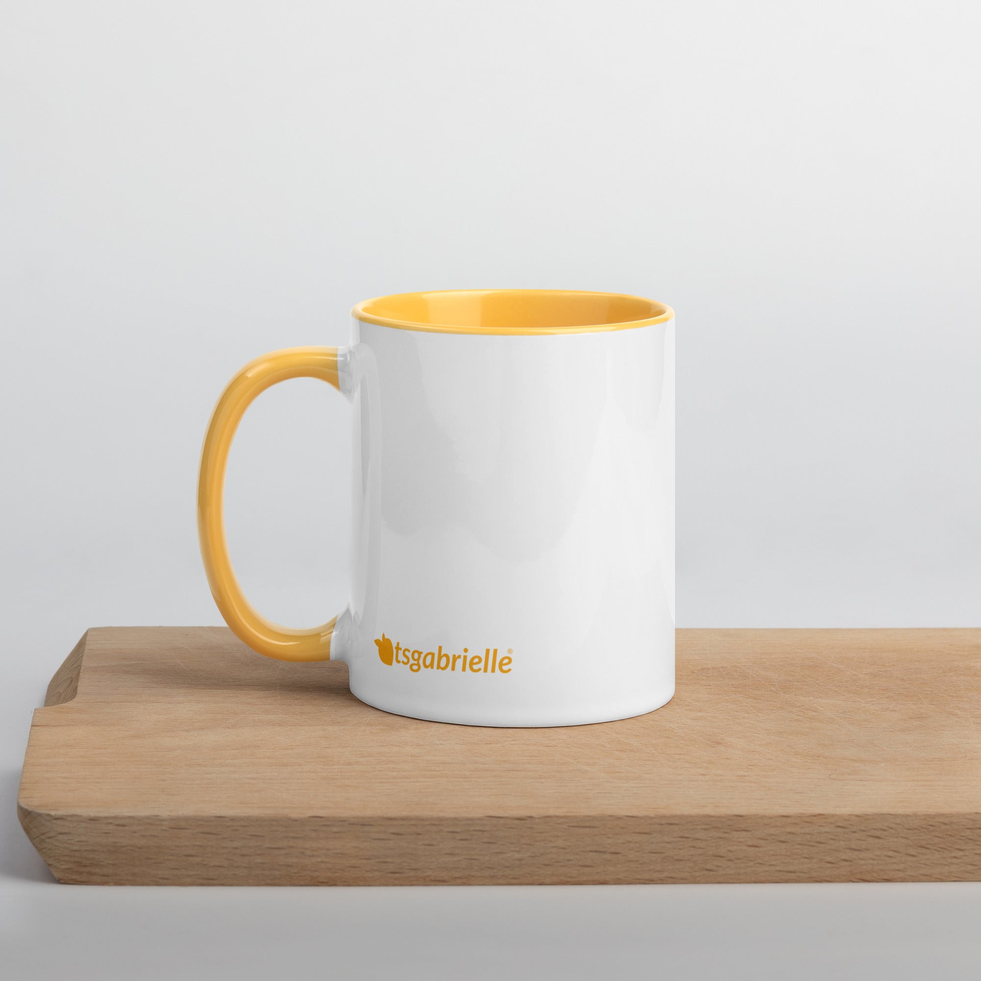tsgabrielle® • Caneca com Cor Amarelo Dourado no Interior • 325 ml