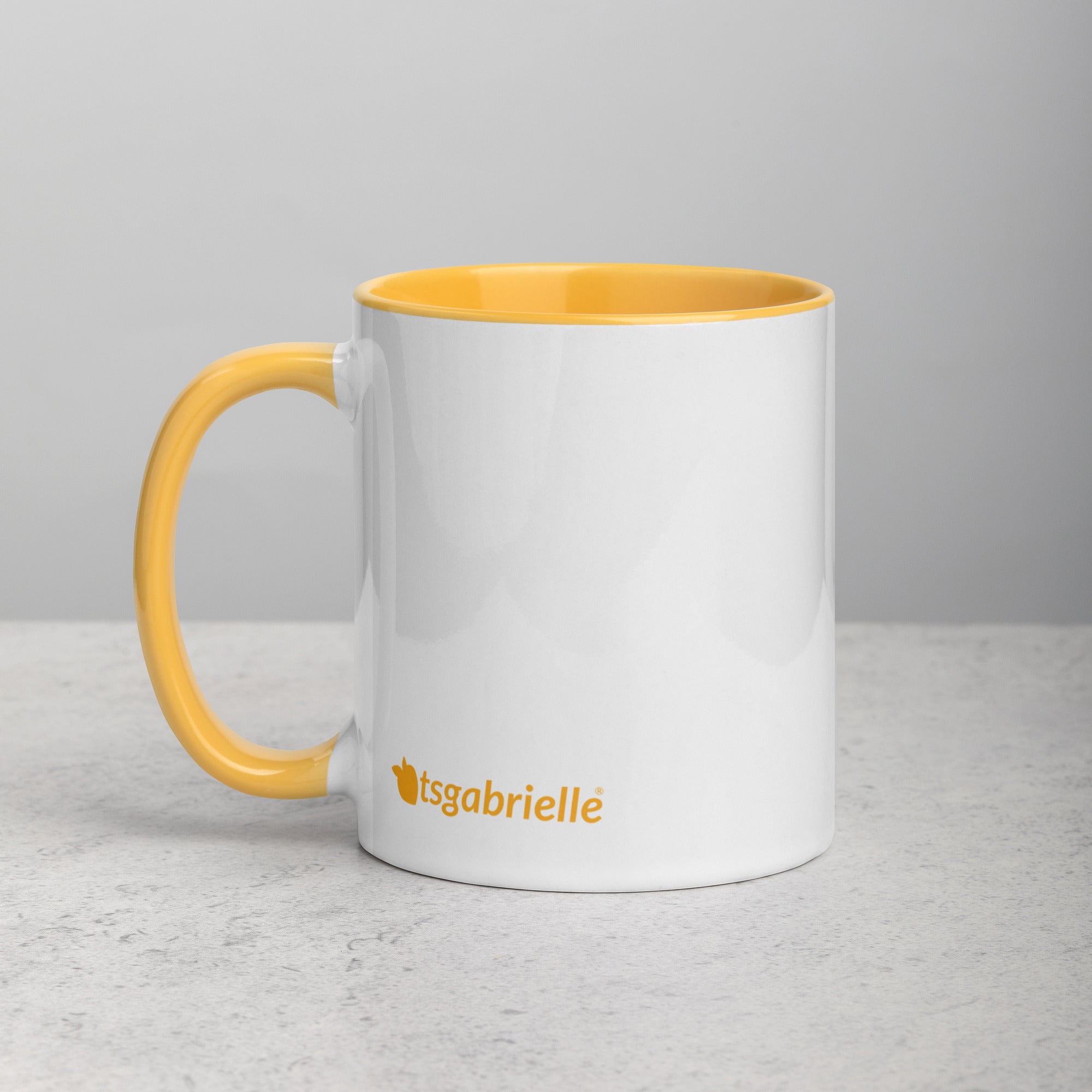 tsgabrielle® • Caneca com Cor Amarelo Dourado no Interior • 325 ml