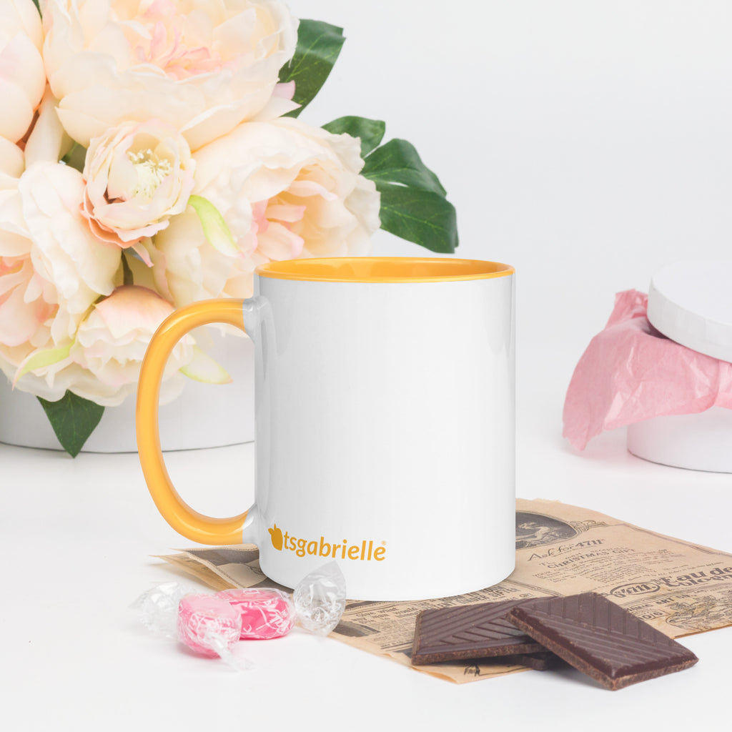 tsgabrielle® • Caneca com Cor Amarelo Dourado no Interior • 325 ml