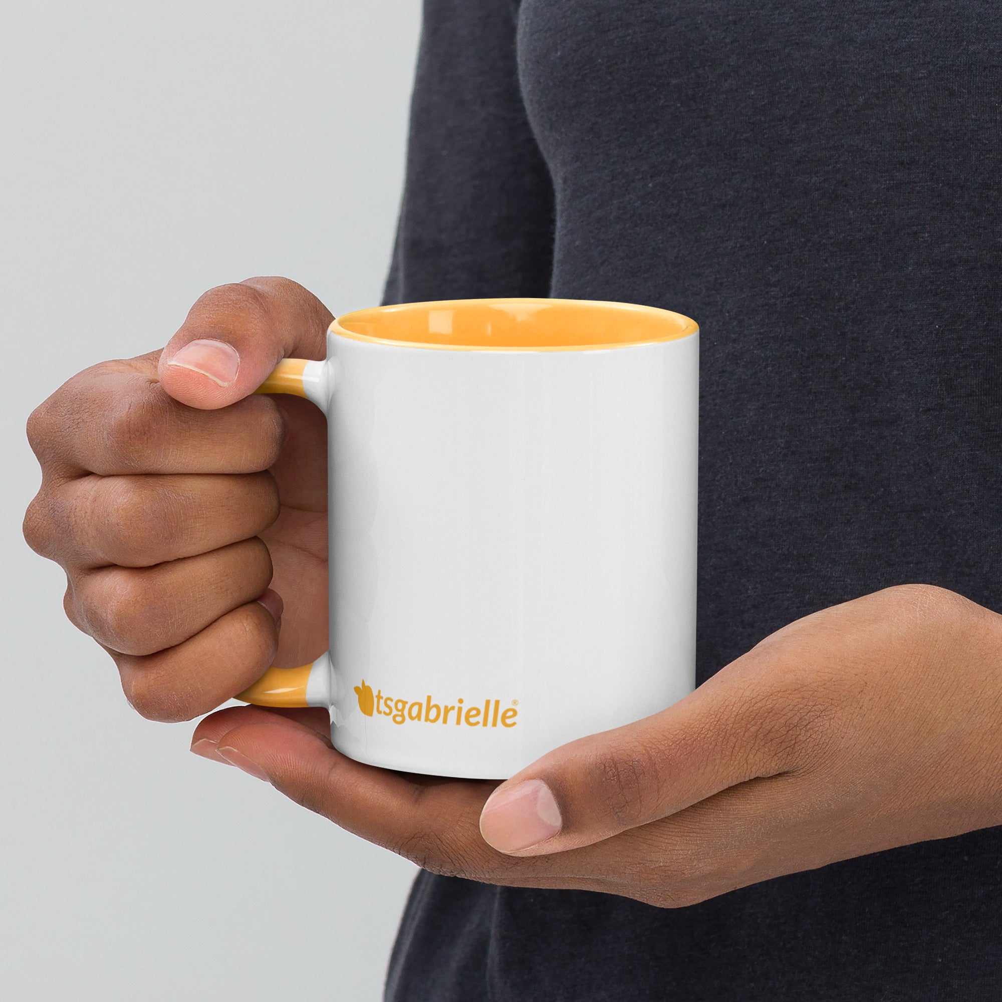 tsgabrielle® • Caneca com Cor Amarelo Dourado no Interior • 325 ml