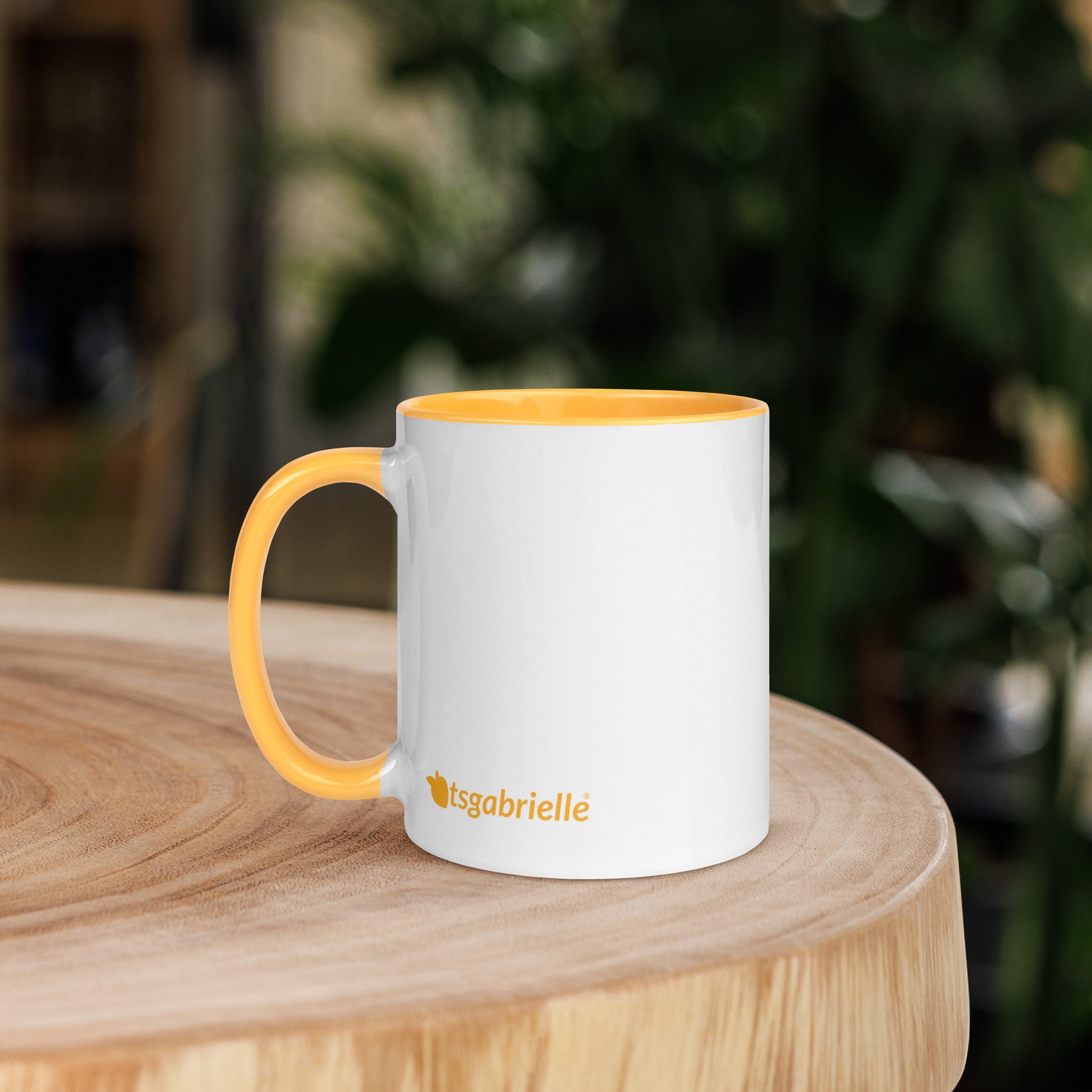tsgabrielle® • Caneca com Cor Amarelo Dourado no Interior • 325 ml