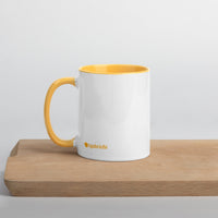 tsgabrielle® • Caneca com interior em amarelo dourado • Cerâmica • 11 oz