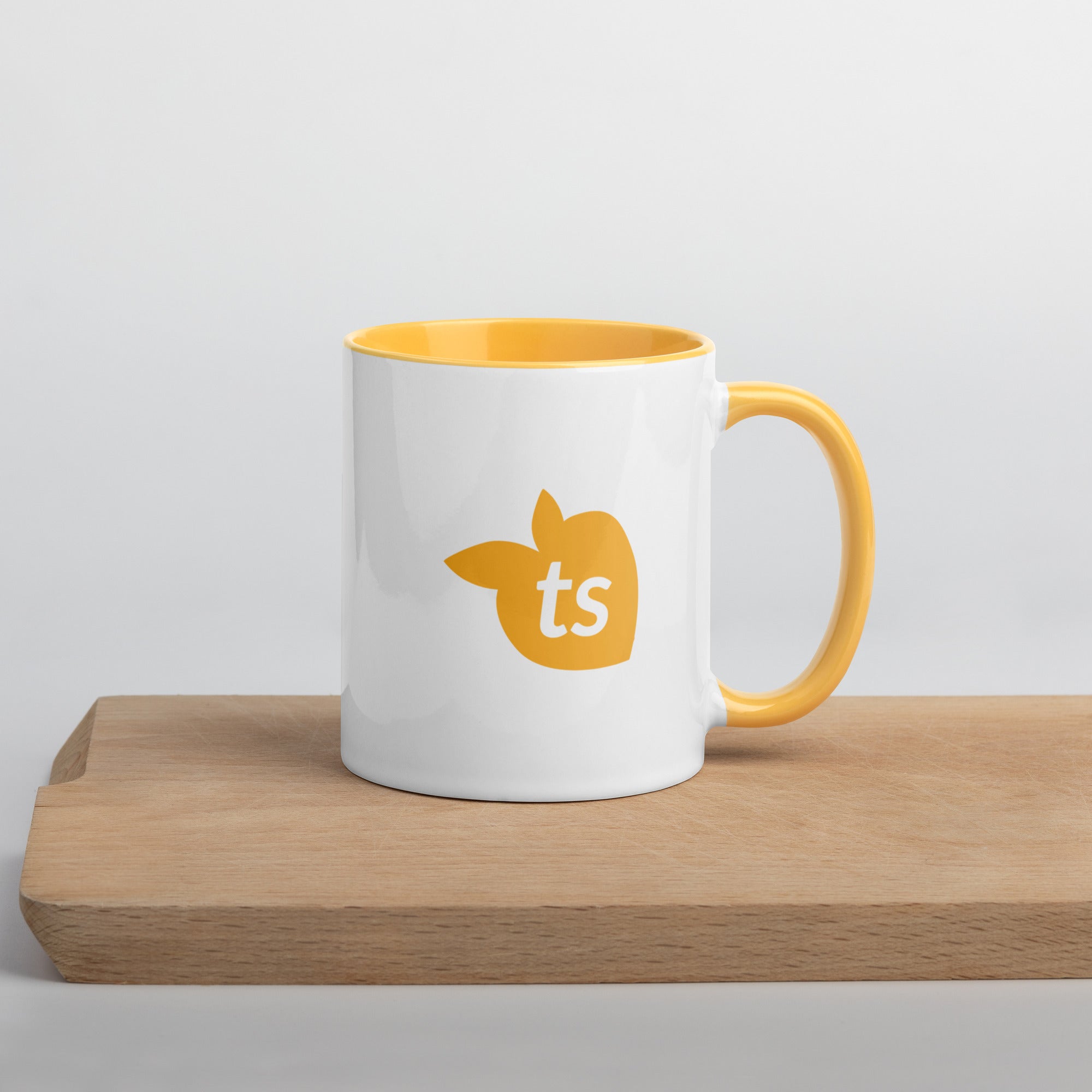 tsgabrielle® • Caneca com Cor Amarelo Dourado no Interior • 325 ml