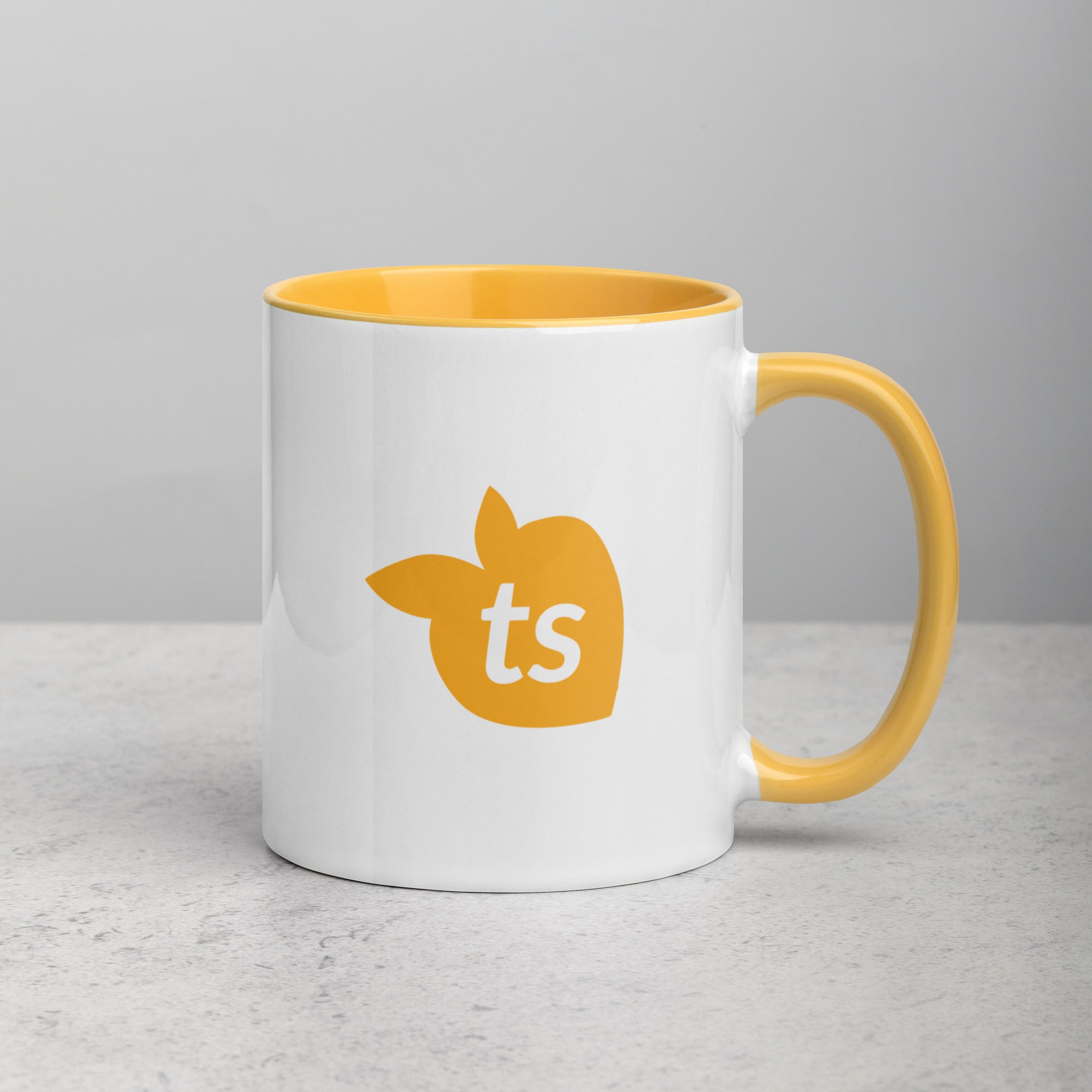 tsgabrielle® • Caneca com Cor Amarelo Dourado no Interior • 325 ml