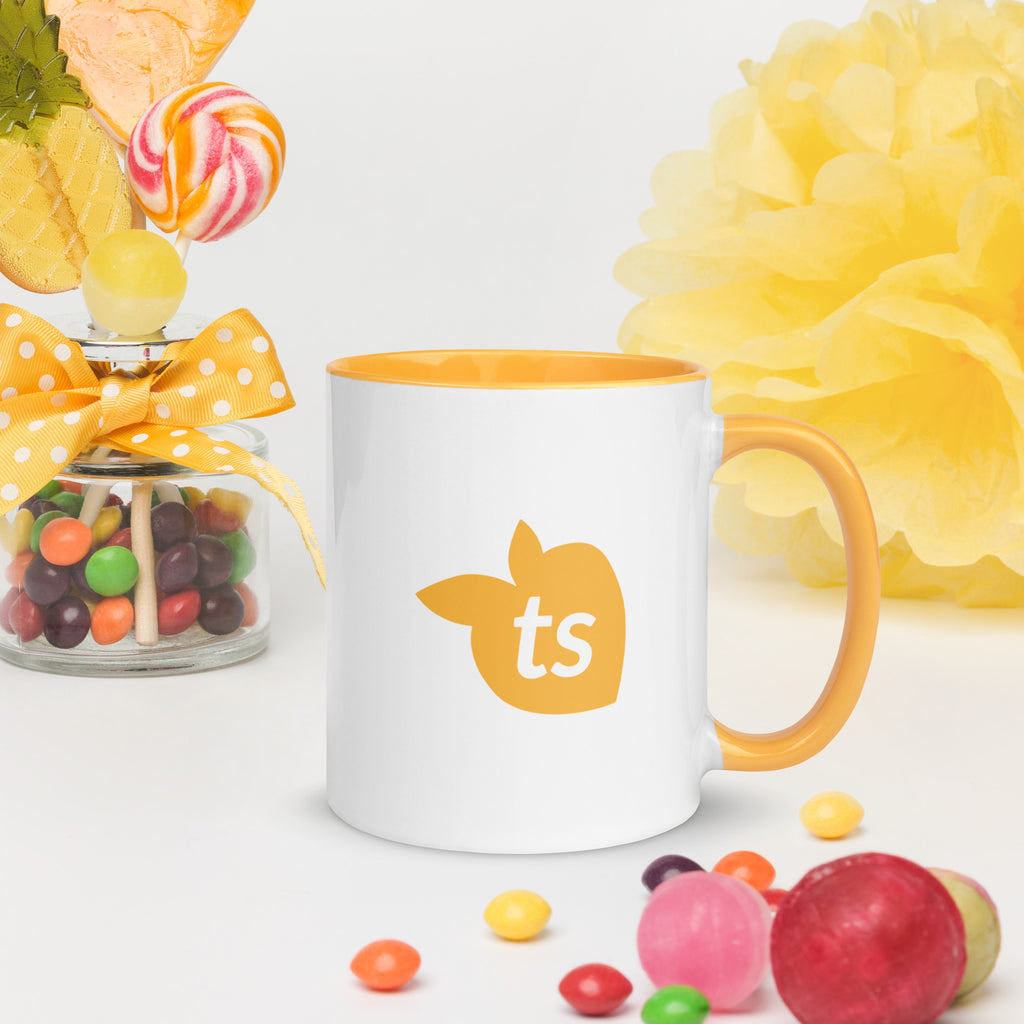 tsgabrielle® • Caneca com Cor Amarelo Dourado no Interior • 325 ml