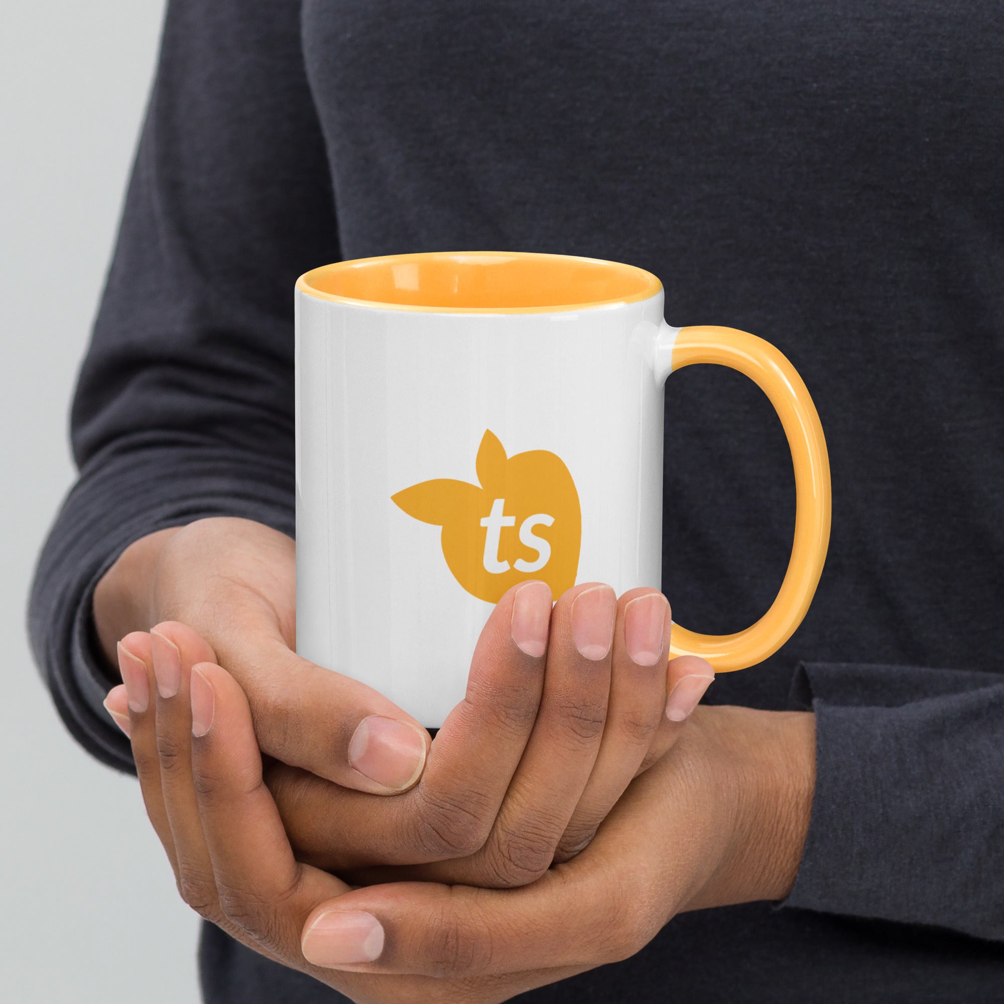 tsgabrielle® • Caneca com Cor Amarelo Dourado no Interior • 325 ml