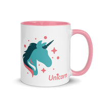 tsgabrielle® • Caneca com interior colorido • 🦄 Unicórnio - Seraphina • Cerâmica • 325 ml