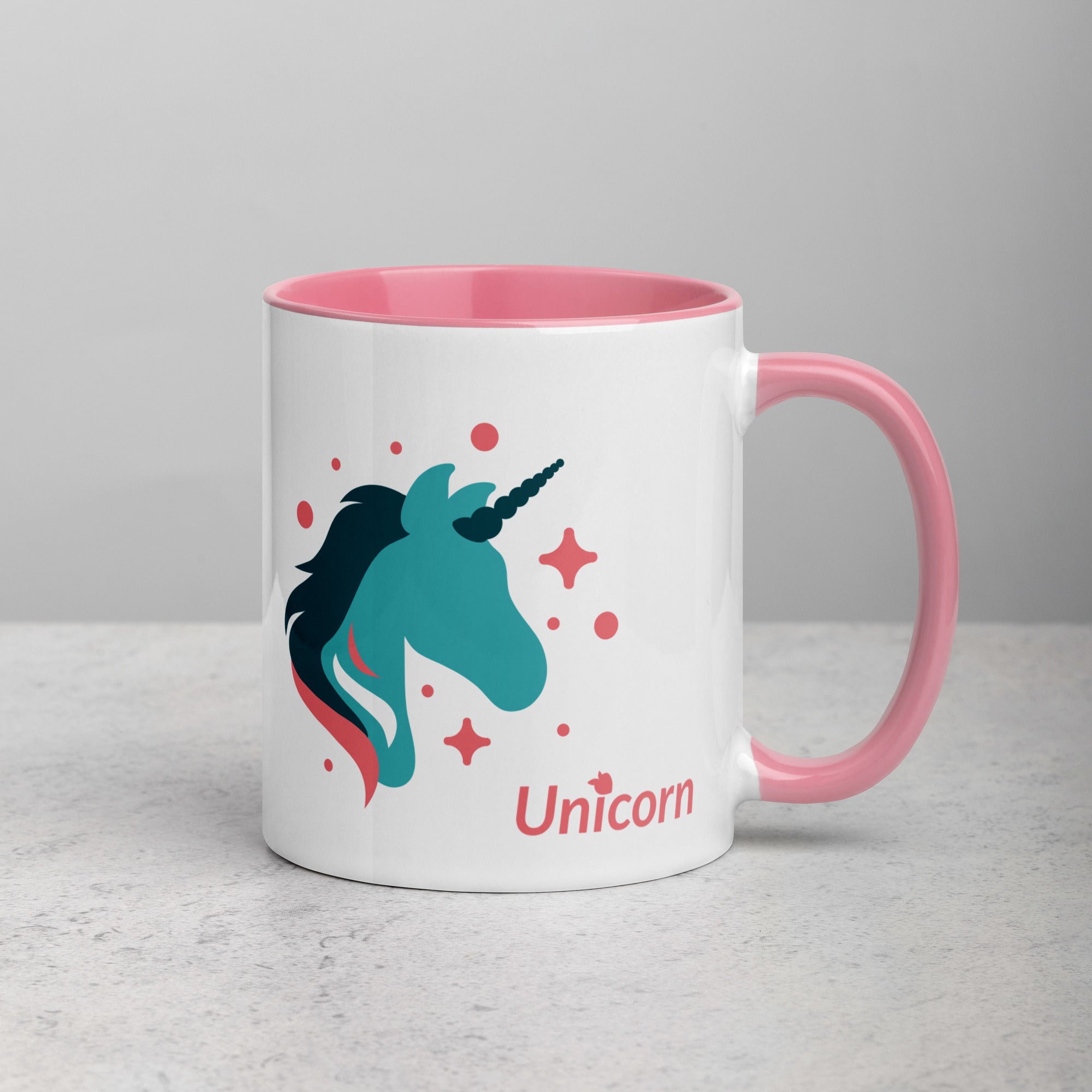 tsgabrielle® • Caneca com interior colorido • 🦄 Unicórnio - Seraphina • Cerâmica • 325 ml