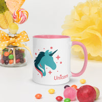 tsgabrielle® • Caneca com interior colorido • 🦄 Unicórnio - Seraphina • Cerâmica • 325 ml