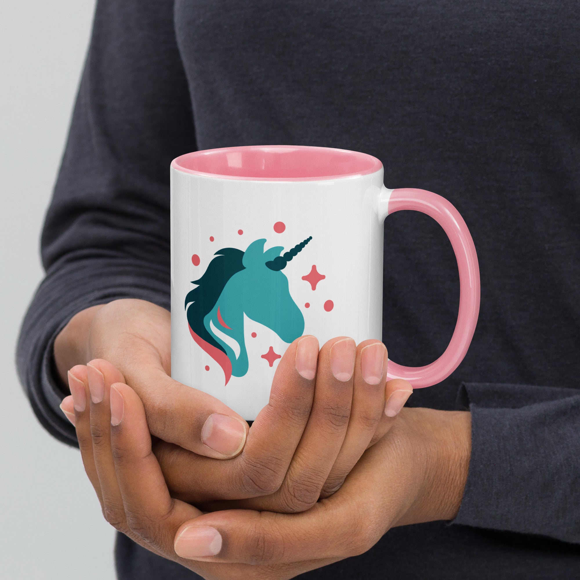 tsgabrielle® • Caneca com interior colorido • 🦄 Unicórnio - Seraphina • Cerâmica • 325 ml
