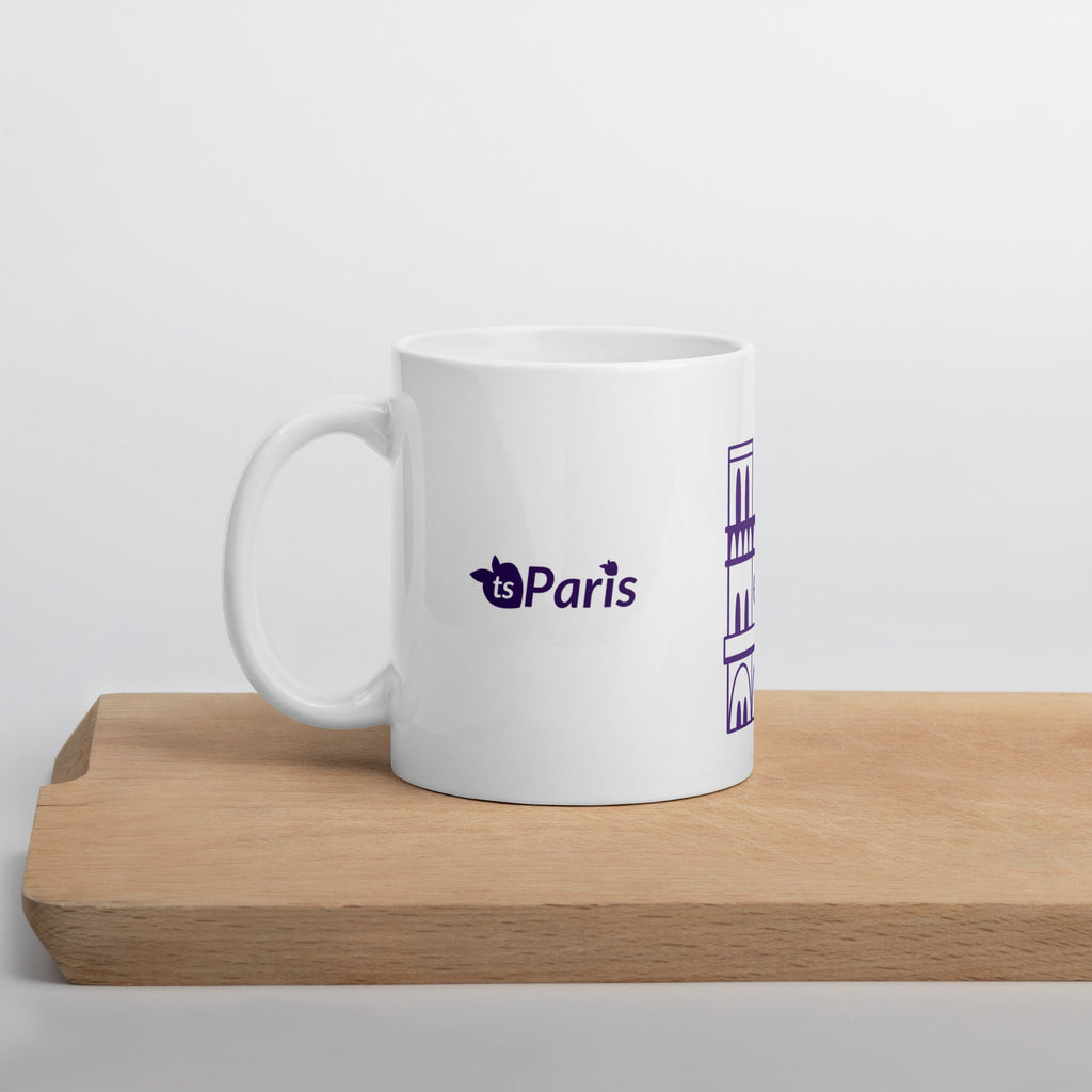 tsgabrielle® • Paris - Catedral de Notre-Dame • Caneca Brilhante • Branca • Cerâmica • 3 Tamanhos