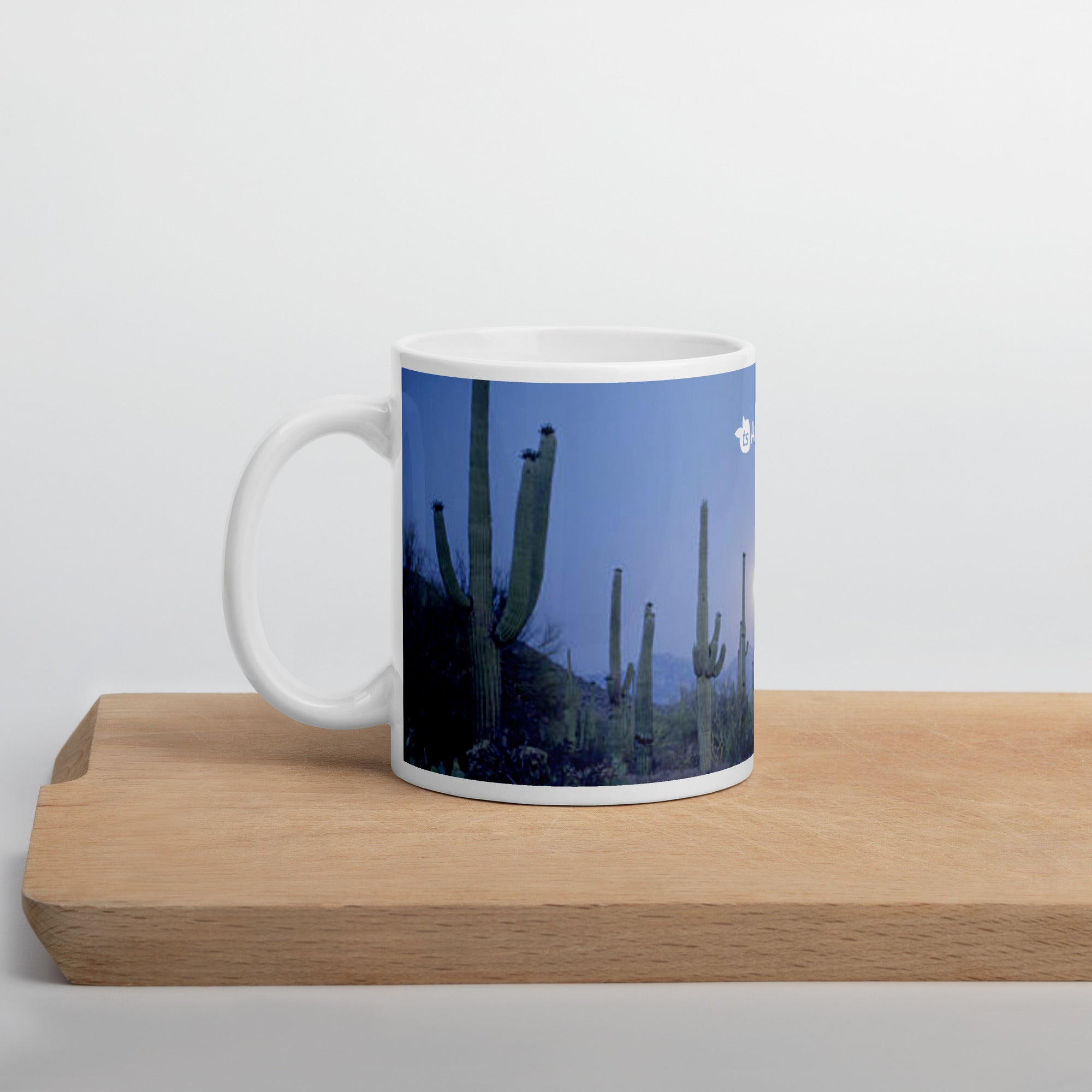 tsgabrielle® • Arizona 🌵 - À Noite • Caneca Brilhante • Cerâmica • 325 ml