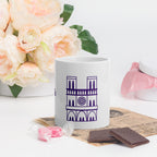 tsgabrielle® • Paris - Catedral de Notre-Dame • Caneca Brilhante • Branca • Cerâmica • 3 Tamanhos