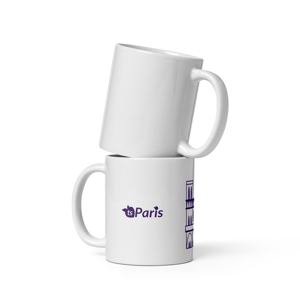 tsgabrielle® • Paris - Catedral de Notre-Dame • Caneca Brilhante • Branca • Cerâmica • 3 Tamanhos