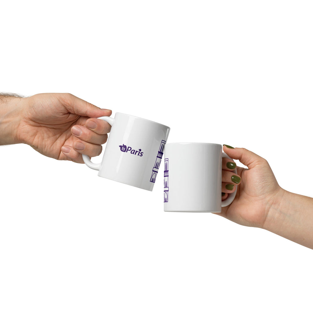 tsgabrielle® • Paris - Catedral de Notre-Dame • Caneca Brilhante • Branca • Cerâmica • 3 Tamanhos
