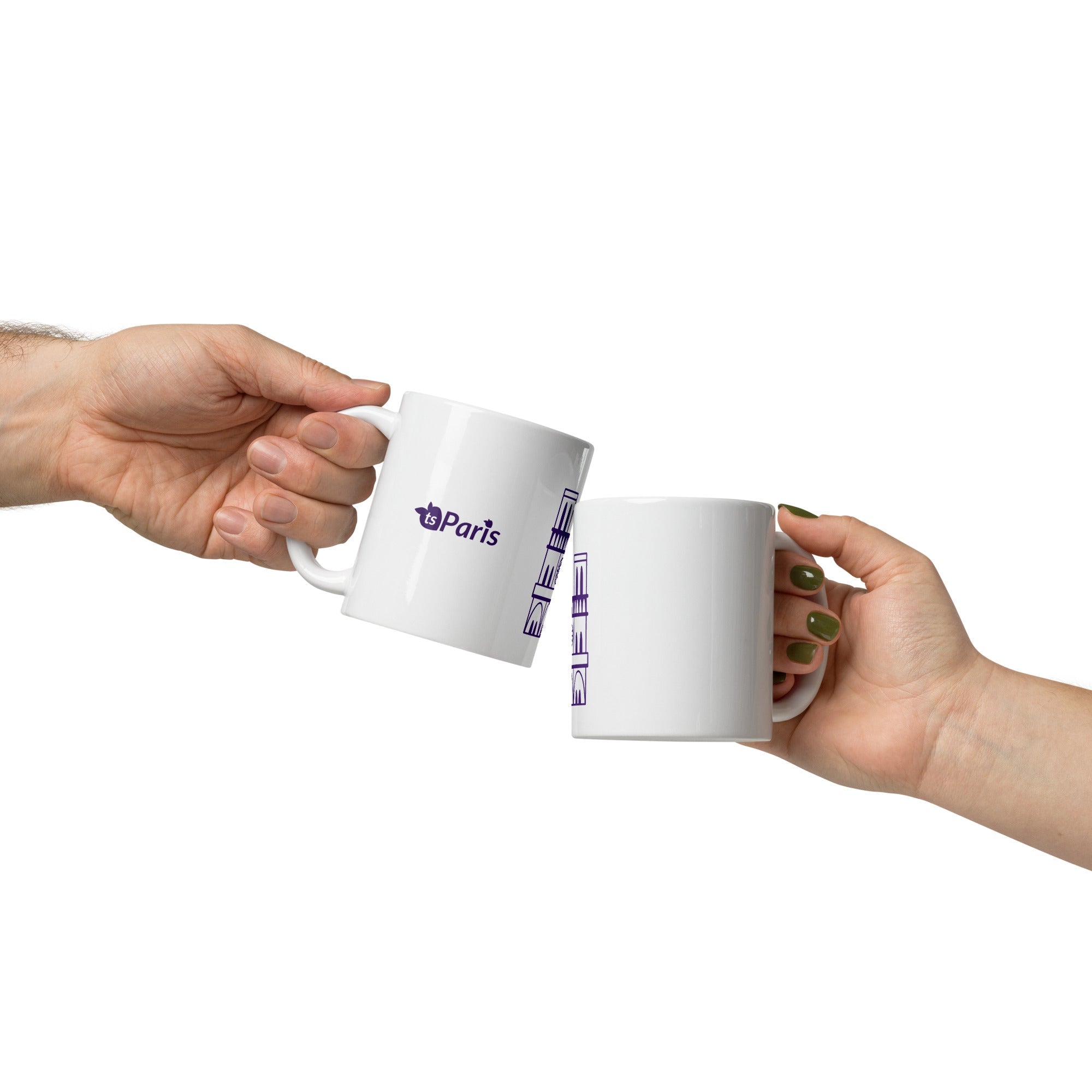 tsgabrielle® • Paris - Catedral de Notre-Dame • Caneca Brilhante • Branca • Cerâmica • 3 Tamanhos