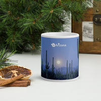 tsgabrielle® • Arizona 🌵 - À Noite • Caneca Brilhante • Cerâmica • 325 ml