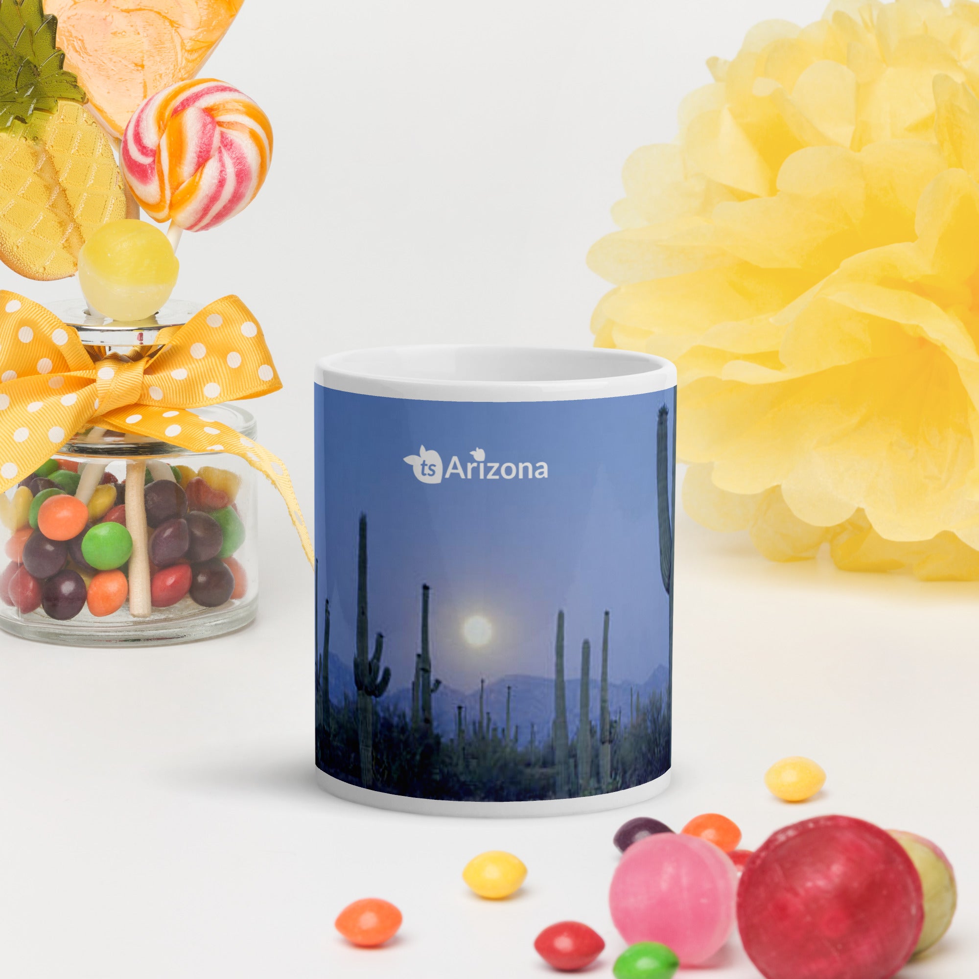 tsgabrielle® • Arizona 🌵 - À Noite • Caneca Brilhante • Cerâmica • 325 ml