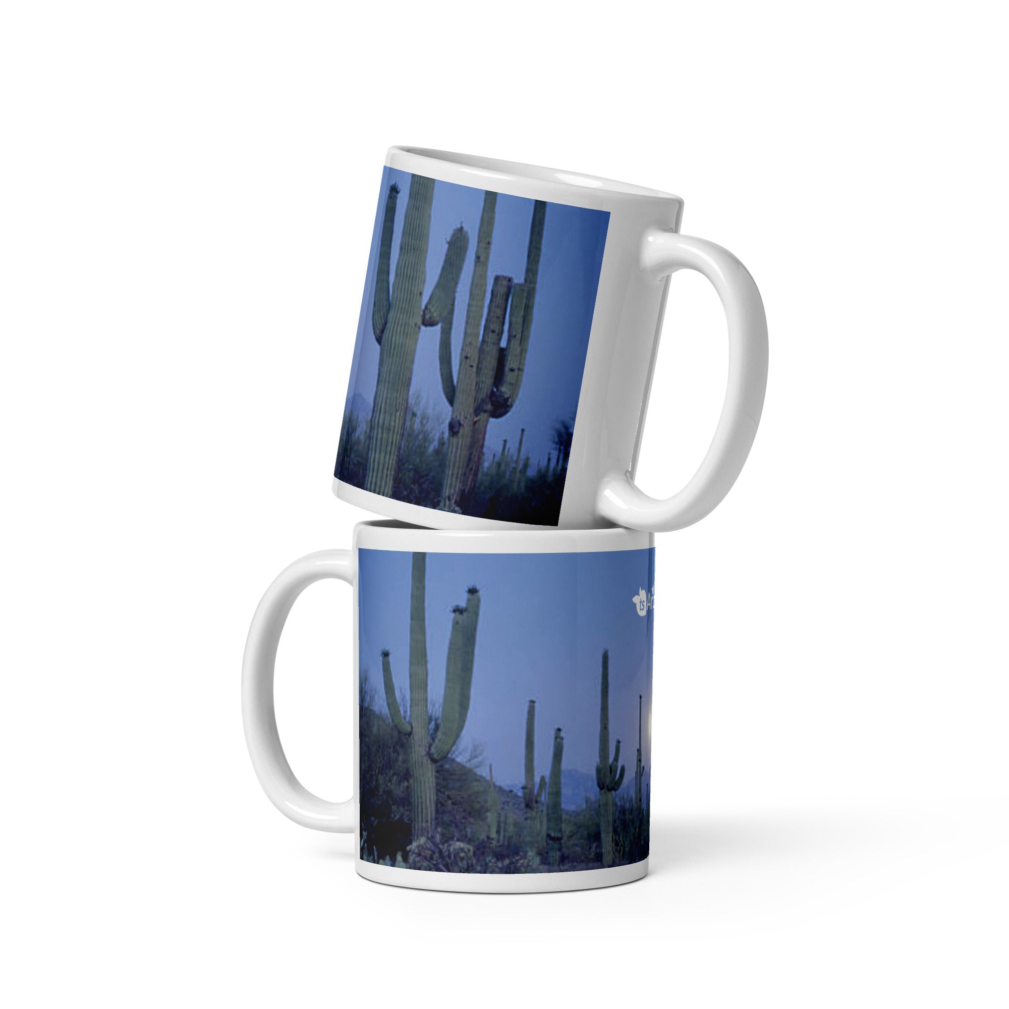 tsgabrielle® • Arizona 🌵 - À Noite • Caneca Brilhante • Cerâmica • 325 ml