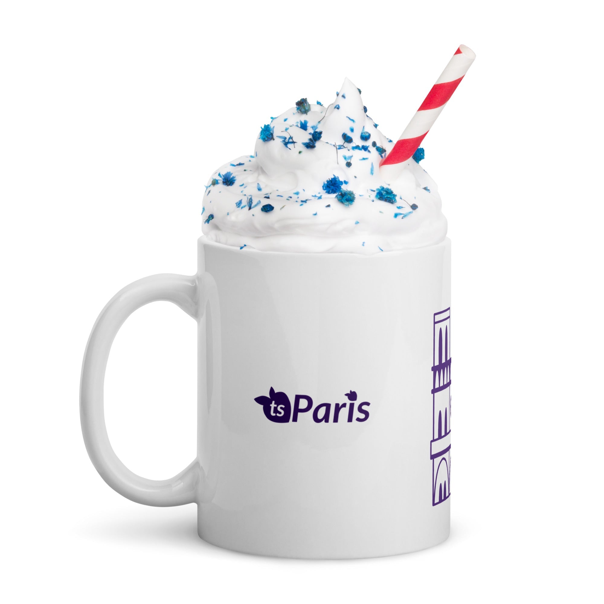 tsgabrielle® • Paris - Catedral de Notre-Dame • Caneca Brilhante • Branca • Cerâmica • 3 Tamanhos