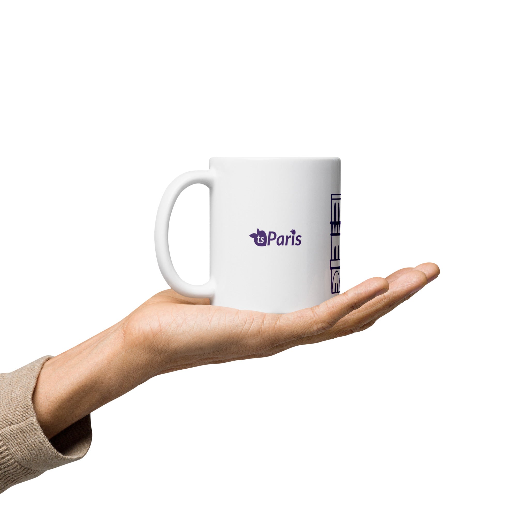 tsgabrielle® • Paris - Catedral de Notre-Dame • Caneca Brilhante • Branca • Cerâmica • 3 Tamanhos