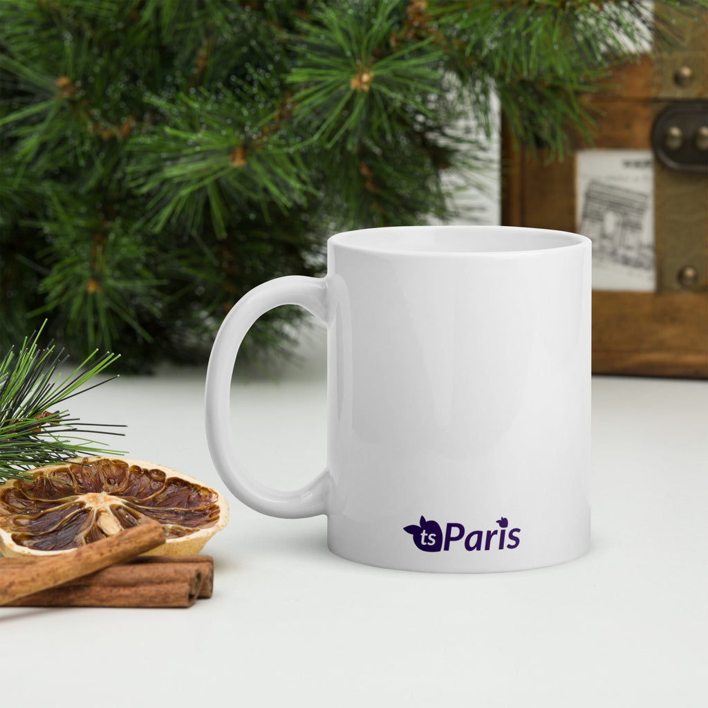 tsgabrielle® • Paris - La Tour Eiffel • Caneca Brilhante • Branca • Cerâmica • 11 oz