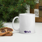 tsgabrielle® • Paris - La Tour Eiffel • Caneca Brilhante • Branca • Cerâmica • 11 oz