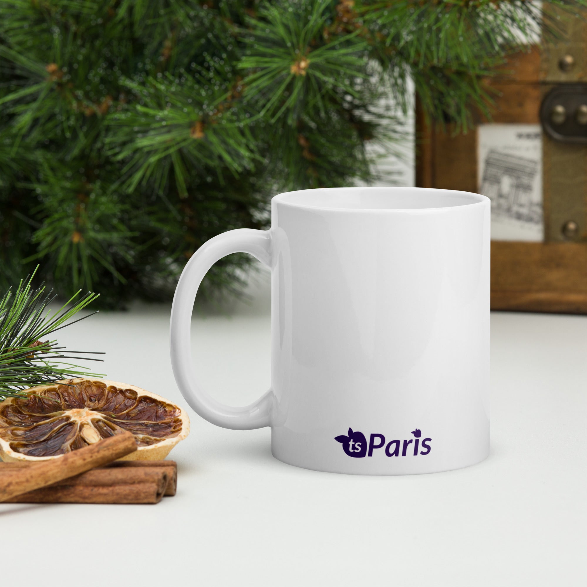 tsgabrielle® • Paris - La Tour Eiffel • Caneca Brilhante • Branca • Cerâmica • 11 oz