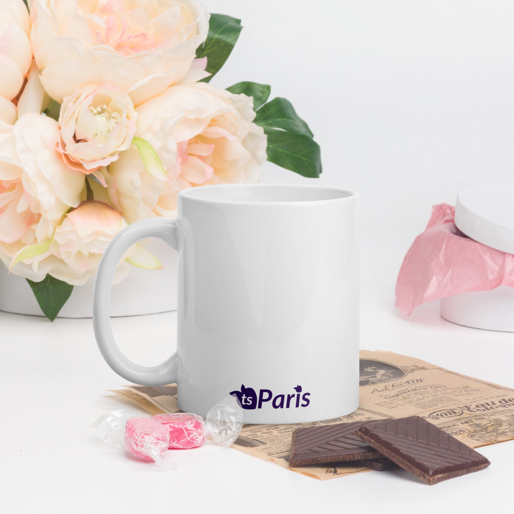 tsgabrielle® • Paris - La Tour Eiffel • Caneca Brilhante • Branca • Cerâmica • 11 oz