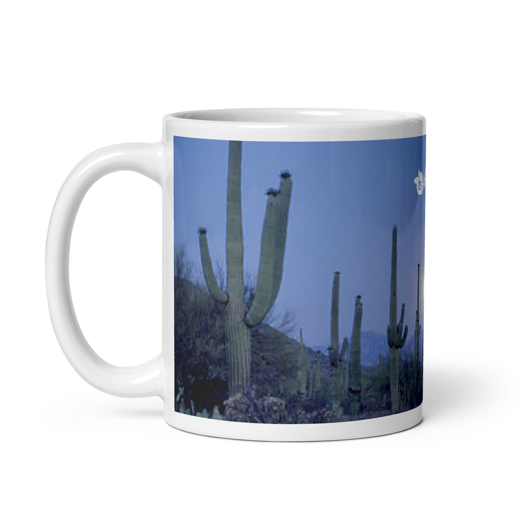tsgabrielle® • Arizona 🌵 - À Noite • Caneca Brilhante • Cerâmica • 325 ml