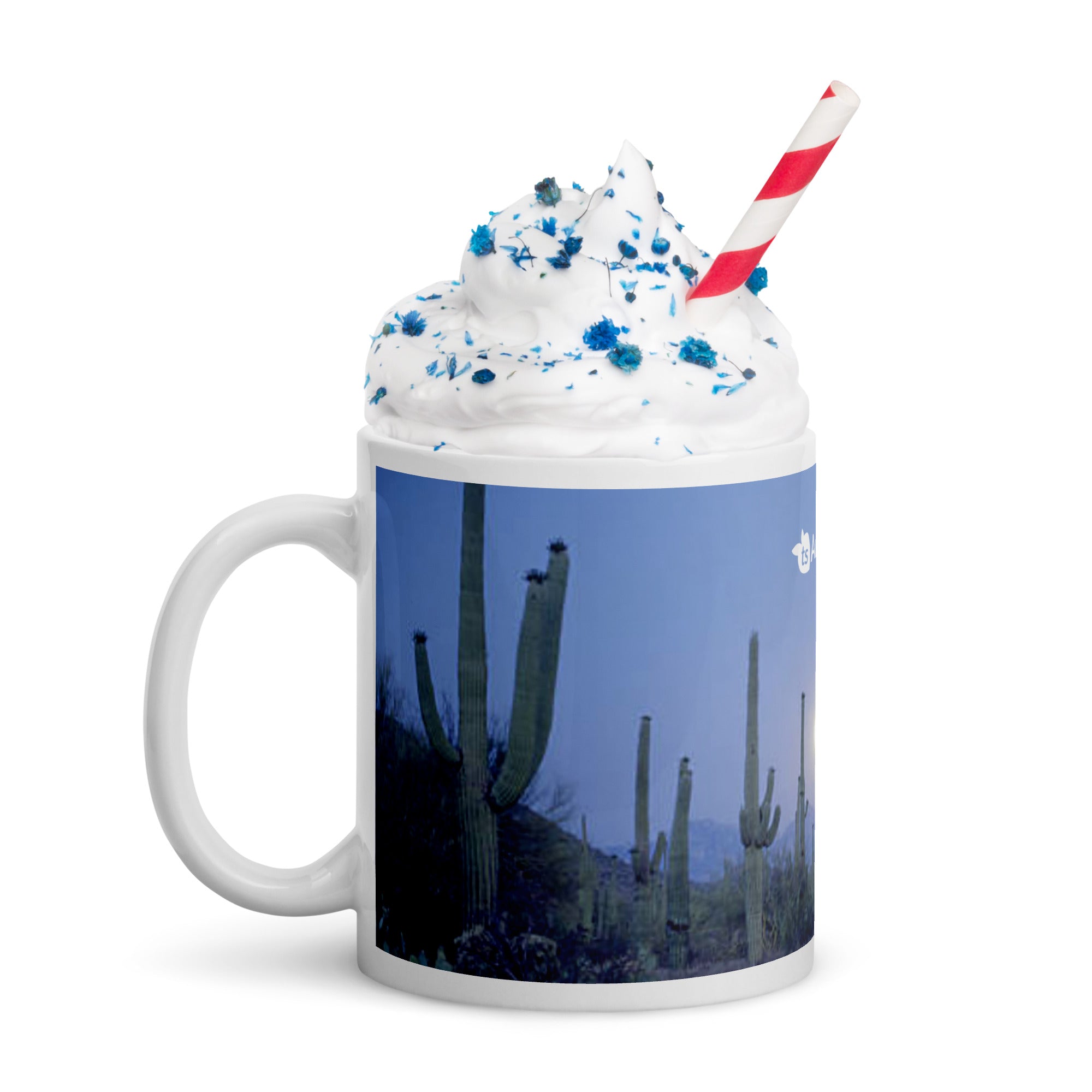 tsgabrielle® • Arizona 🌵 - À Noite • Caneca Brilhante • Cerâmica • 325 ml