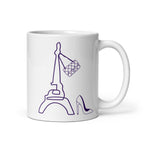 tsgabrielle® • Paris - La Tour Eiffel • Caneca Brilhante • Branca • Cerâmica • 11 oz