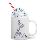 tsgabrielle® • Paris - La Tour Eiffel • Caneca Brilhante • Branca • Cerâmica • 11 oz