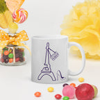 tsgabrielle® • Paris - La Tour Eiffel • Caneca Brilhante • Branca • Cerâmica • 11 oz