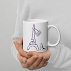 tsgabrielle® • Paris - La Tour Eiffel • Caneca Brilhante • Branca • Cerâmica • 11 oz