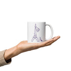 tsgabrielle® • Paris - La Tour Eiffel • Caneca Brilhante • Branca • Cerâmica • 11 oz