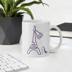 tsgabrielle® • Paris - La Tour Eiffel • Caneca Brilhante • Branca • Cerâmica • 11 oz
