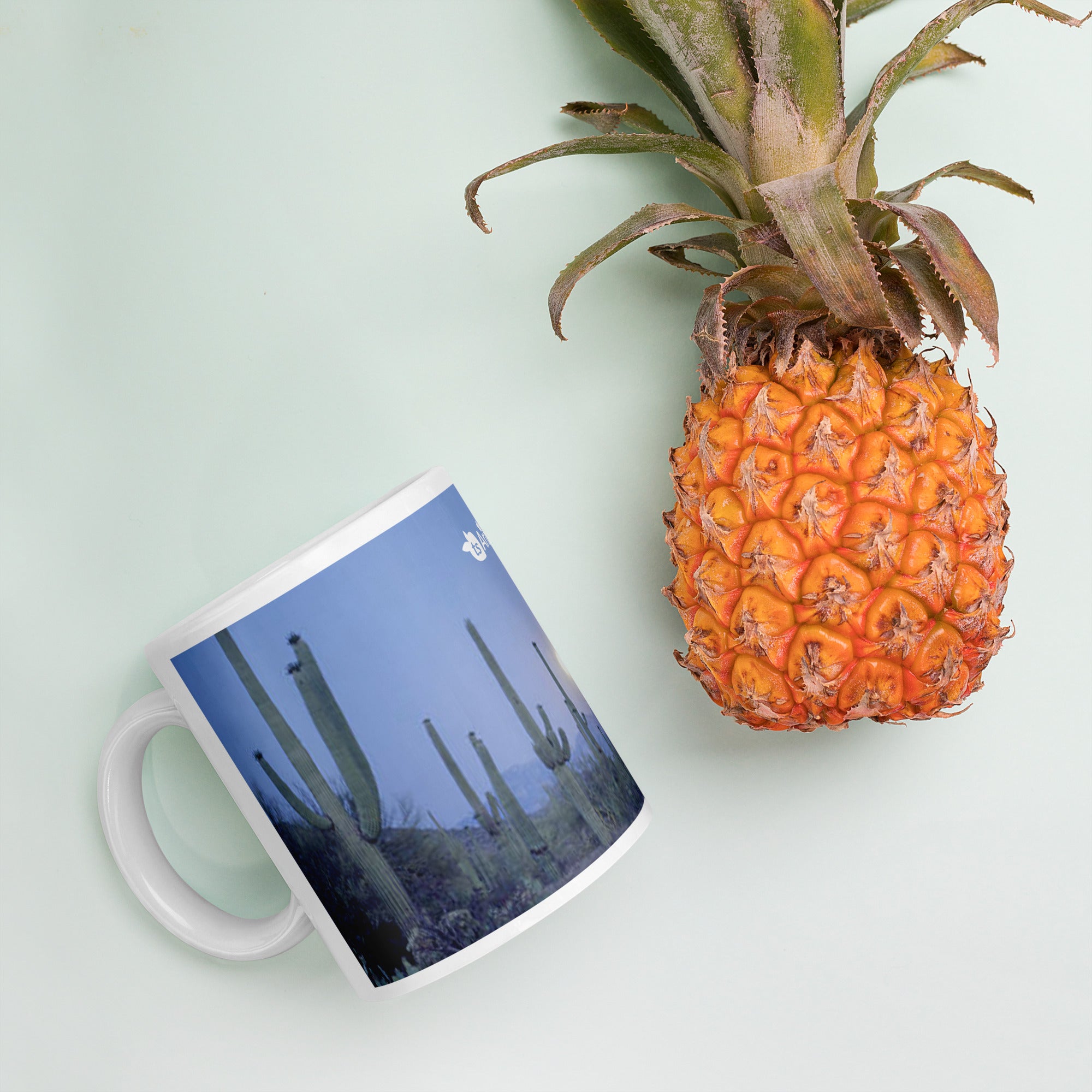 tsgabrielle® • Arizona 🌵 - À Noite • Caneca Brilhante • Cerâmica • 325 ml