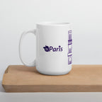 tsgabrielle® • Paris - Catedral de Notre-Dame • Caneca Brilhante • Branca • Cerâmica • 3 Tamanhos