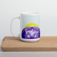 tsgabrielle® • Good Vibes Only • Caneca Brilhante • Preta • Cerâmica • 3 Tamanhos