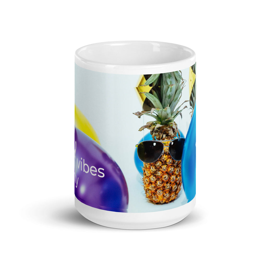 371 - tsgabrielle® • Good Vibes Only • Caneca Brilhante • Preta • Cerâmica • 3 Tamanhos