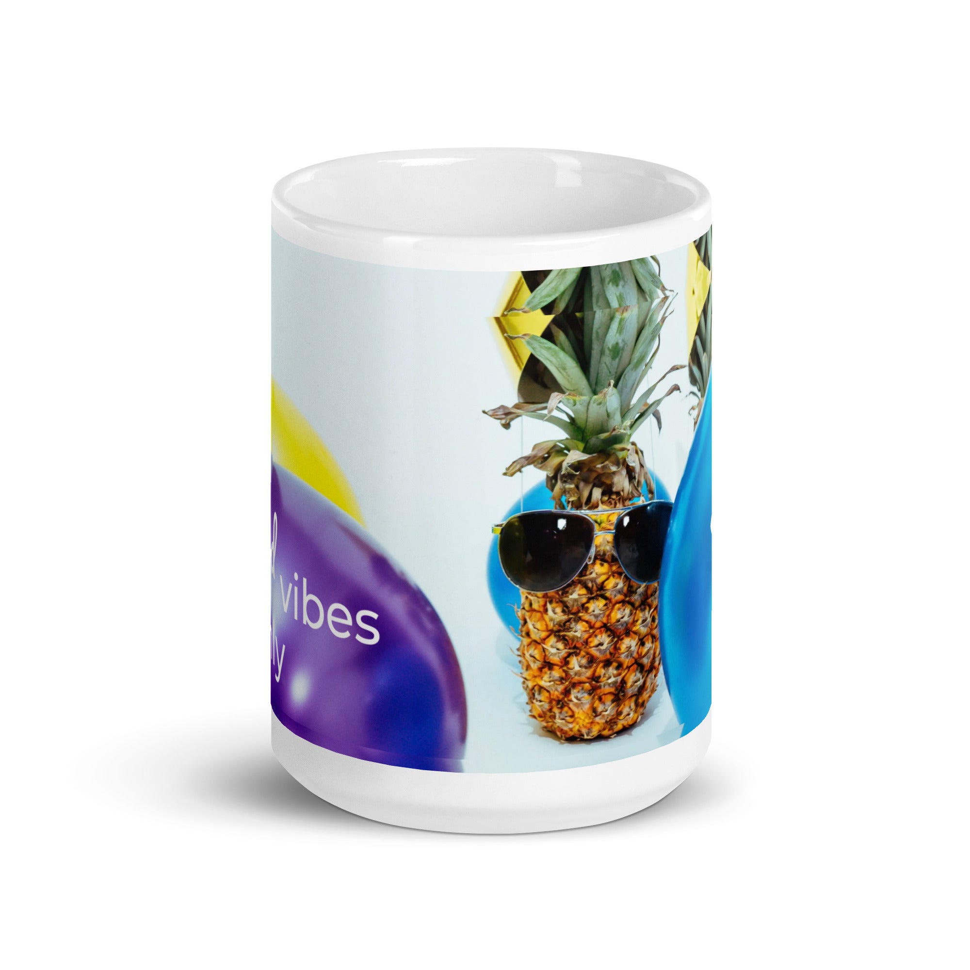 371 - tsgabrielle® • Good Vibes Only • Caneca Brilhante • Preta • Cerâmica • 3 Tamanhos