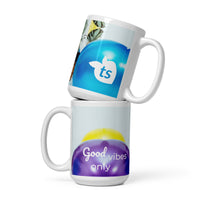 tsgabrielle® • Good Vibes Only • Caneca Brilhante • Preta • Cerâmica • 3 Tamanhos