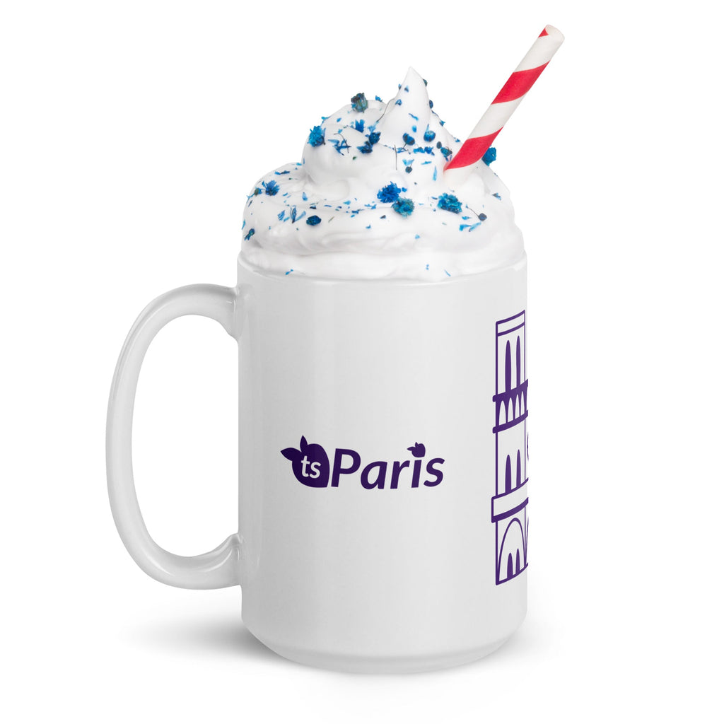 tsgabrielle® • Paris - Catedral de Notre-Dame • Caneca Brilhante • Branca • Cerâmica • 3 Tamanhos