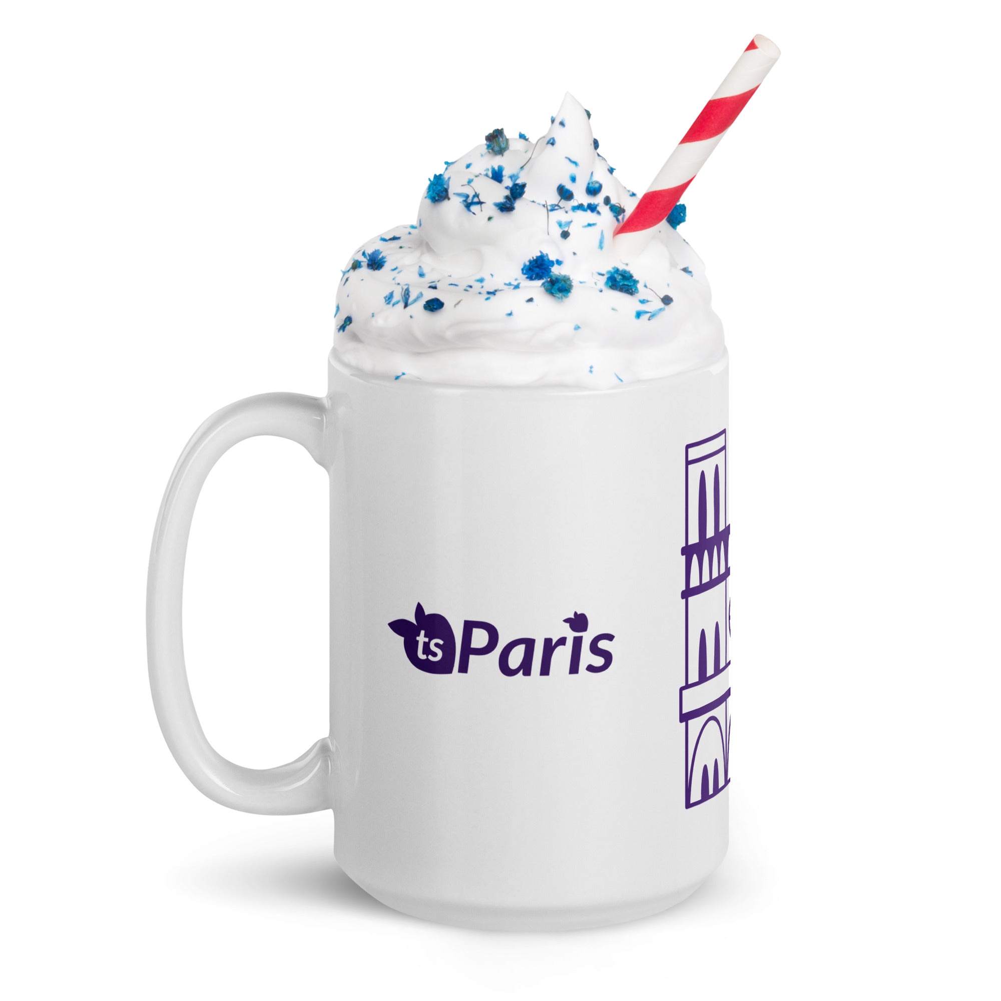tsgabrielle® • Paris - Catedral de Notre-Dame • Caneca Brilhante • Branca • Cerâmica • 3 Tamanhos