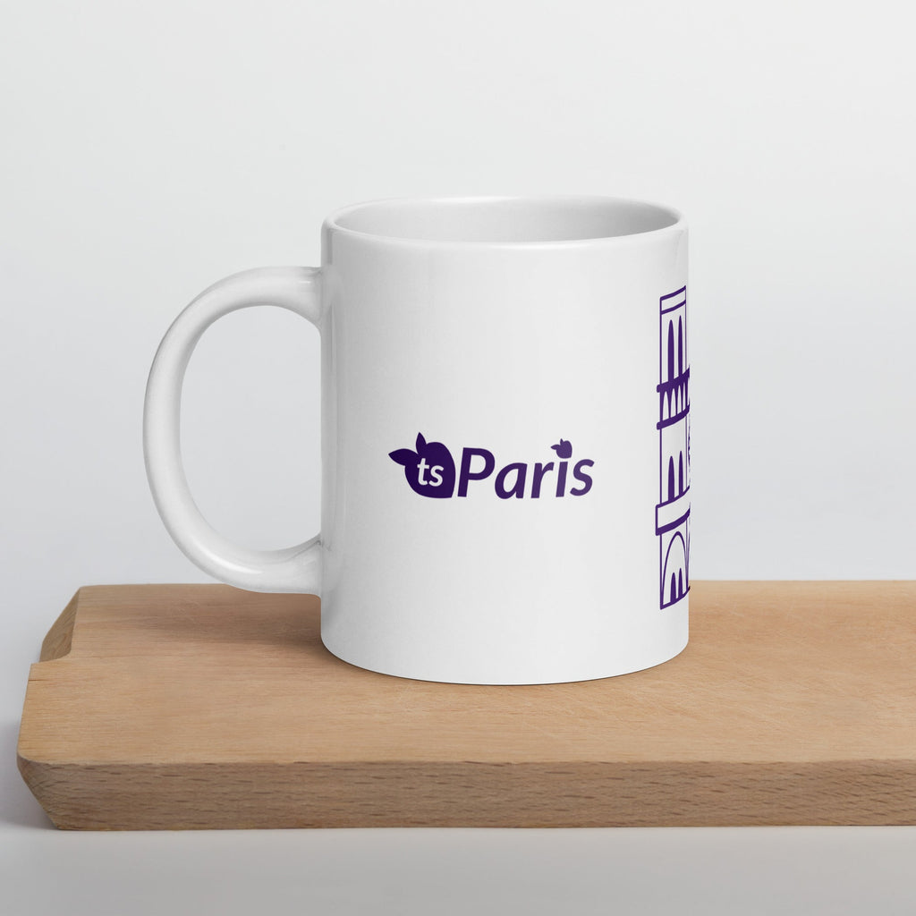 tsgabrielle® • Paris - Catedral de Notre-Dame • Caneca Brilhante • Branca • Cerâmica • 3 Tamanhos