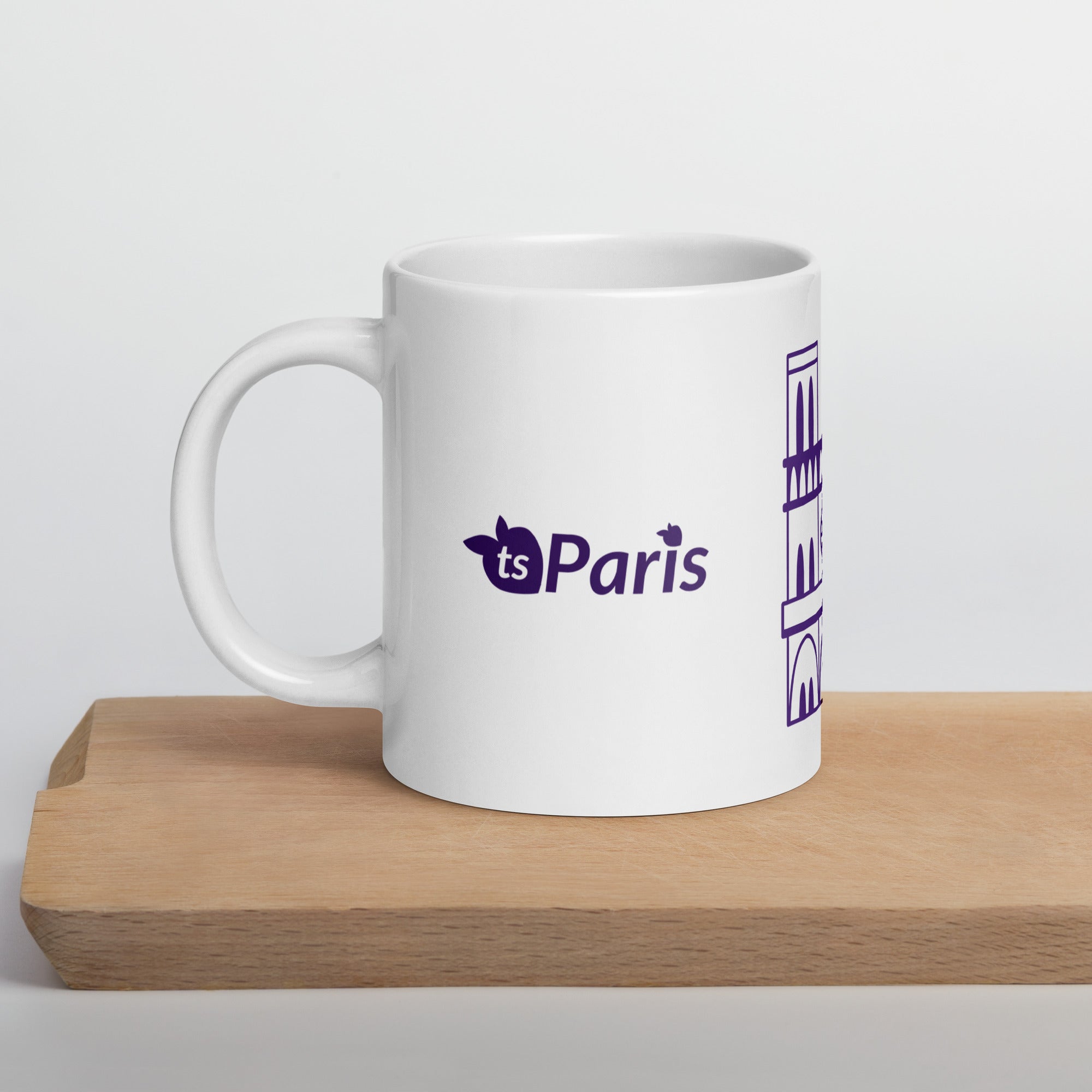 tsgabrielle® • Paris - Catedral de Notre-Dame • Caneca Brilhante • Branca • Cerâmica • 3 Tamanhos
