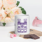 tsgabrielle® • Paris - Catedral de Notre-Dame • Caneca Brilhante • Branca • Cerâmica • 3 Tamanhos